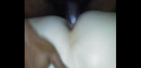 PS w BBC deep  in her ass and pussy ed